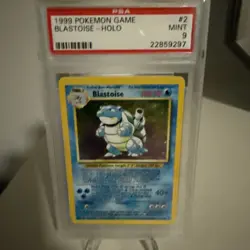 1999 POKEMON BASE SET UNLIMITED #2 BLASTOISE-HOLO PSA 9 - Image 1