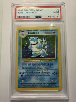 1999 POKEMON BASE SET UNLIMITED #2 BLASTOISE-HOLO PSA 9 - Image 1