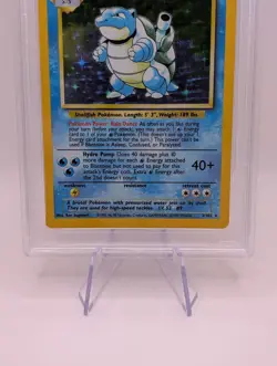Blastoise Base Set Pokemon 1999 Unlimited Holo 2/102 PSA 9 - Image 2