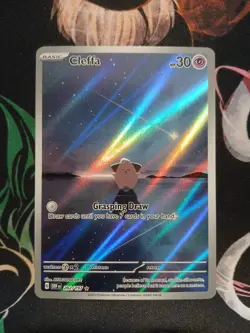 2023 POKEMON OBF EN-OBSIDIAN FLAMES 202 CLEFFA ILLUSTRATION RARE - Image 1