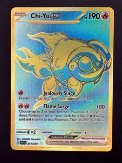 Pokemon TCG Chi-Yu EX 241/091 Sv: Paldean Fates Hyper Rare Holo - Image 1
