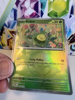 Budew 004/131 Common Poke Ball Reverse Holo - Pokemon Prismatic Evolutions NM - Image 2