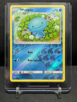 Wooper 25/70 Reverse Holo Pokemon 2018 Dragon Majesty NM - Image 1