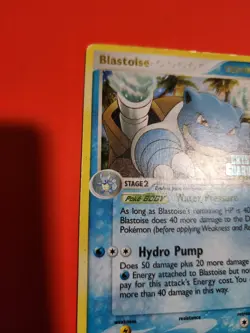 Pokemon TCG Blastoise 14/100 Reverse Holo Stamped Rare Crystal Guardians - Image 3