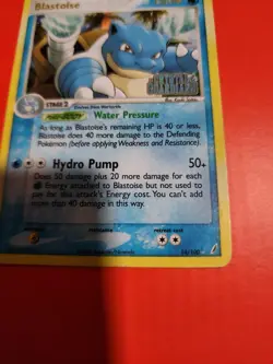 Pokemon TCG Blastoise 14/100 Reverse Holo Stamped Rare Crystal Guardians - Image 5