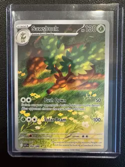 Pokemon TCG Sawsbuck 092/086 Illustration Rare White Flare MINT/NM - Image 1