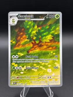 Sawsbuck 092/086 White Flare Illustration Rare Pokemon TCG Card NM - Image 1