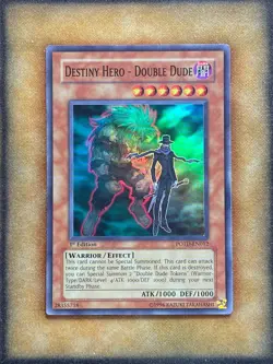 Yugioh Destiny Hero - Double Dude POTD-EN012 Super Rare 1st Ed NM - Image 1