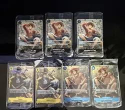 One Piece Luffy Sabo Portgas English Promos Tin Set Vol 2 Sealed (7 Total) - Image 1