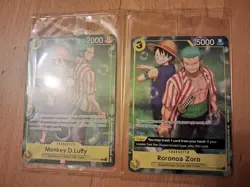One Piece CCG Monkey.D.Luffy OP10-111 & Roronoa Zoro OP10-113 Promos New Sealed - Image 3
