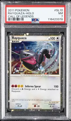 2011 POKEMON CALL OF LEGENDS #SL10 RAYQUAZA-HOLO PSA 7 - Image 1