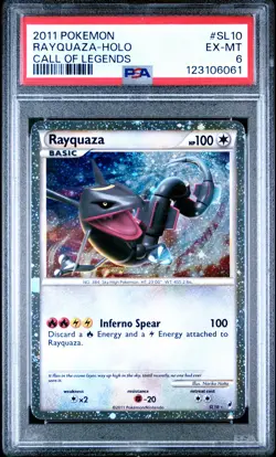 2011 POKEMON CALL OF LEGENDS #SL10 RAYQUAZA-HOLO PSA 6 - Image 1