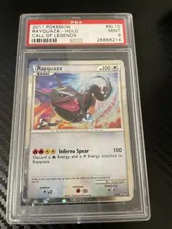 2011 POKEMON CALL OF LEGENDS #SL10 RAYQUAZA-HOLO PSA 9 - Image 1