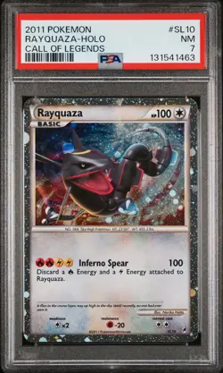 2011 POKEMON CALL OF LEGENDS #SL10 RAYQUAZA-HOLO PSA 7 - Image 1