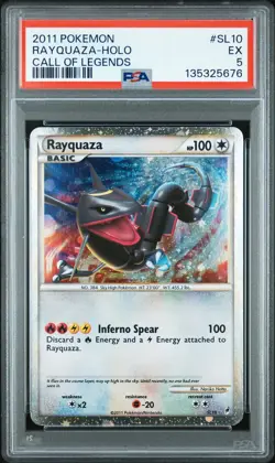 2011 POKEMON CALL OF LEGENDS #SL10 RAYQUAZA-HOLO PSA 5 - Image 1