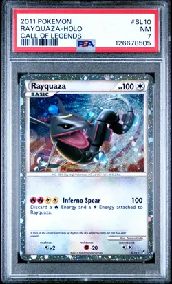 2011 POKEMON CALL OF LEGENDS #SL10 RAYQUAZA-HOLO PSA 7 - Image 1