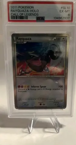 2011 POKEMON CALL OF LEGENDS #SL10 RAYQUAZA-HOLO PSA 6 - Image 1