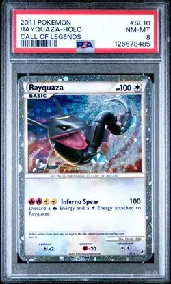 2011 POKEMON CALL OF LEGENDS #SL10 RAYQUAZA-HOLO PSA 8 - Image 1