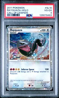 2011 POKEMON CALL OF LEGENDS #SL10 RAYQUAZA-HOLO PSA 4 - Image 1
