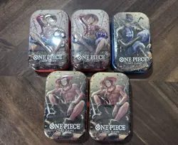 One Piece Card Game Tin Pack Set Vol.2 - Lot Of 5 - Sabo, Monkey.D.Luffy , Ace - Image 1