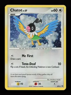 Chatot DP14 Promo Diamond and Pearl Promos Pokemon Card - Image 1