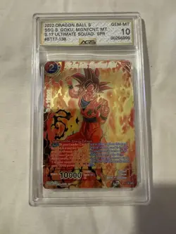SSG Son Goku Magnificent Might SPR BT17-138 Foil Dragon Ball Super Card Game NM - Image 1