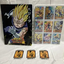 Dragon Ball Z Super Saiyan Vegeta Clear File & 9-Pocket Card Display Set Japan - Image 1
