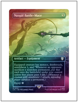 1x Nazgul Battle-Mace, Borderless Art Foil 0510, LOTR - Magic MTG NM - Image 1