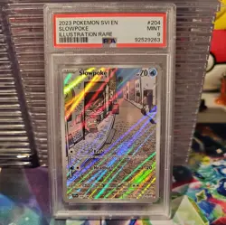 2023 POKEMON SVI EN-SCARLET & VIOLET ILLUSTRATION RARE #204 SLOWPOKE PSA 9 - Image 1