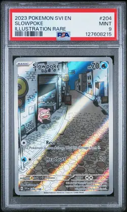2023 POKEMON SVI EN-SCARLET & VIOLET ILLUSTRATION RARE #204 SLOWPOKE PSA 9 - Image 1