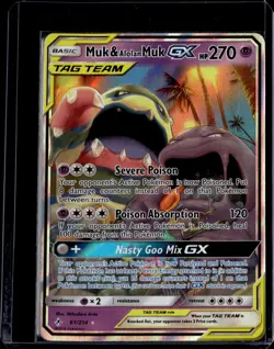 Muk and Alolan Muk GX 61/214 Unbroken Bonds 2019 (NM) / Pokemon TCG - Image 1