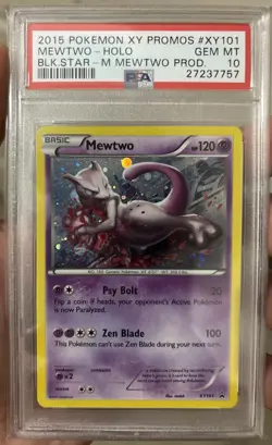 2015 Pokemon Mega Mewtwo Products #XY101 Mewtwo Holo PSA 10 - Image 1
