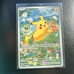 Pokemon TCG Pikachu #088 SVP Black Star Promo Holo Full Art NM/M Paldean Chest - Image 1