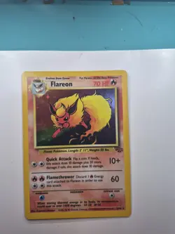 1999 Pokemon Jungle FLAREON #3/64 Holo Foil Rare Vintage JFB2 - Image 3