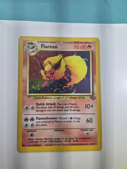 1999 Pokemon Jungle FLAREON #3/64 Holo Foil Rare Vintage JFB2 - Image 5