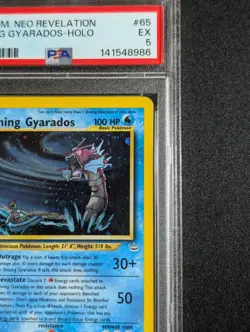 2001 Pokemon Neo Revelation Shining Gyarados Holo 65/64 Psa 5 | FRESH SLAB - Image 3