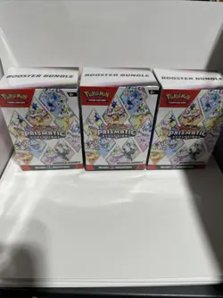 Pokemon TCG Scarlet & Violet-Prismatic Evolutions Booster Bundle Lot of 3Sealed - Image 1
