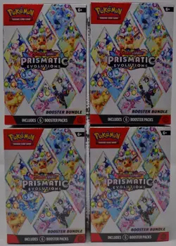 Pokemon TCG Scarlet & Violet-Prismatic Evolutions Booster Bundle Lot of 4 Sealed - Image 1