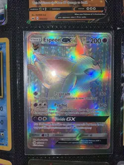 Espeon GX Sun & Moon Base Set 152/149 Pokemon Holo Secret Rare Rainbow NM+ - Image 1