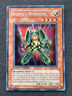 Yugioh Rocket Warrior Limited Edition Secret Rare CT2-EN005 LP/NM - Image 1