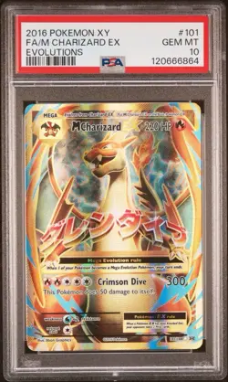 PSA 10 M Charizard EX 101/108 XY Evolutions Mega Full Art 2016 Pokemon Card - Image 1