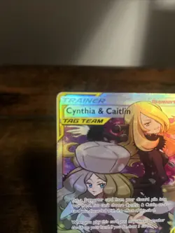 Pokemon TCG Cynthia & Caitlin Full Art Holo Card 228/236 Sm-Cosmic Eclipse - Image 2