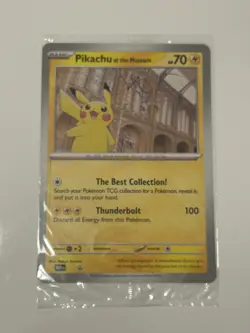 Pokemon TCG Promo Oversized Card - Pikachu at the Museum (Sealed) - IN HAND - Image 1