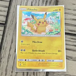 Pokemon Pikachu 004/012 McDonald's 2018 Promo Holo Basic Card 60HP - Image 1