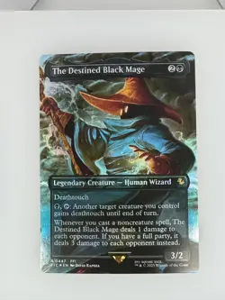 MTG FINAL FANTASY The Destined Black Mage (Borderless Foil) 447 NM - Image 1