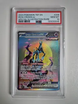 PSA 10 Iron Crown ex 206/162 Temporal Forces SIR Ultra Rare Pokemon GEM MINT - Image 1