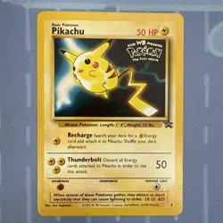 Pikachu #4 Black Star Promo Wizards WB Pokemon Movie Promo Vintage 1999! - Image 1