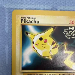 Pikachu #4 Black Star Promo Wizards WB Pokemon Movie Promo Vintage 1999! - Image 2