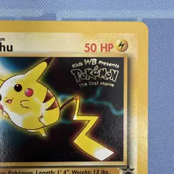 Pikachu #4 Black Star Promo Wizards WB Pokemon Movie Promo Vintage 1999! - Image 3
