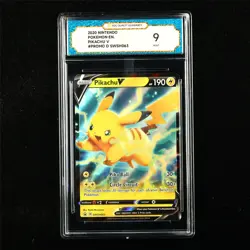TQG 9 MINT 2020 Pokemon ENG Pikachu V SWSH063 Promo - Image 1